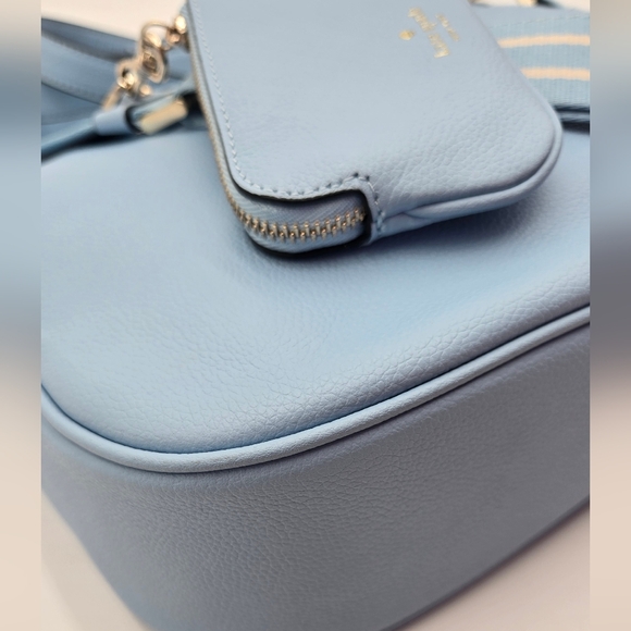 #124 NWT - Kate Spade Rosie Leather Shoulder Bag (Celeste Blue) - Picture 3 of 16